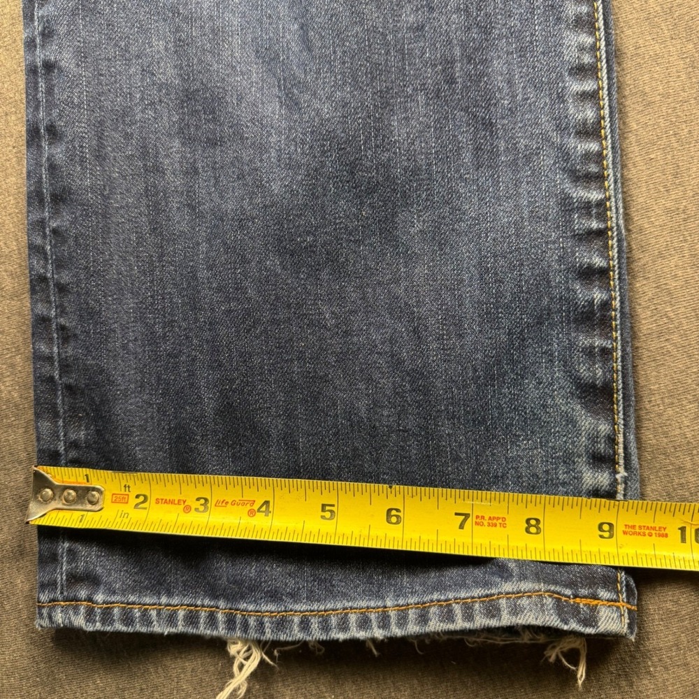 Lucky Brand Jeans Mens 34x32 Vintage Straight Dark Wash Distressed Denim - Picture 7 of 16